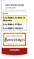 Mise au panier sur la boutique de l'epicerie Bahadourian